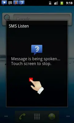 SMS Listen android App screenshot 0